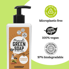 Marcel's Green Soap - Hand Soap Sandalwood & Cardamom - Handwash Dispenser - 100% Eco friendly - 100% Vegan - 97% Biodegradable - 250 ML