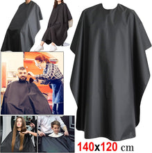 Hairdressing Gown Barbers Cape Cloth Black Salon Cape Unisex Hairdressers Gown for Hair Styling, Cutting and Styling Salon, Home and Barbers 140 x 120 cm Full Length with a Hook to Protect Clothes