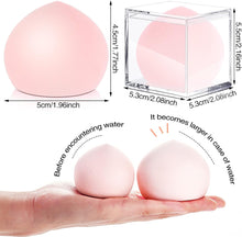 2 Pcs Makeup Sponge, Ultra Soft Makeup Sponge Egg Beauty Blenders Expanding Sponge with Box Individually Packaged for Liquid Foundation Cream and Cream Lotion(Pink)