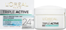 L'Oreal Paris Triple Active Day 24H Hydrating Moisturiser Normal to Combination Skin, 50 ml