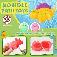 Jovicos No Hole No Mould Baby Bath Toys - 6PCS Dinosaurs Bath Toys For 1 Year Old Mould Free Bath Toys for 1 2 3 4 Year Old Boys Toddler Kids Swimming Pool Toys