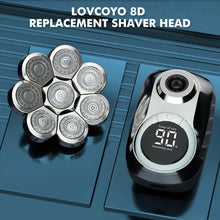 Lovcoyo Shaver Heads Replacement, 8D Blade Replacement Heads, Universal Replacement Blade Head Shaver for Men, Silver, 56.0 grams