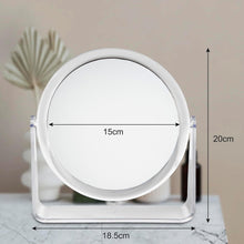 DOZTI Magnifying Makeup Mirror Two Sided bathroom shaving Mirror 360 Rotating Table vanity cosmetic dressing table circle mirror for styling hair beauty or plucking eyebrow