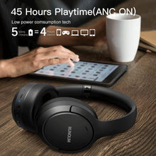 RUNOLIM Hybrid Active Noise Cancelling Headphones, Wireless Over Ear Bluetooth Headphones with Microphone, 70H Playtime, Foldable Wireless Headphones with HiFi Audio, Deep Bass for Home Travel Office