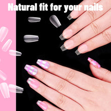 Gel Nail Tips, AISEELY 360PCS Full Cover Short Coffin Acrylic Nail Tips, No File False Nails Tips for Gel Extensions, Suitable for DIY Manicure & Nail Salon