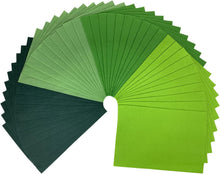 Craft Felt Fabric, 20x30cm Felt for Crafts, 4 Colours 40 Pieces Colour Felt Sheets for DIY Decorations and Party Projects (Green Series)