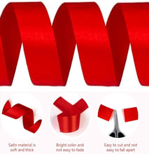 Red Satin Ribbon - 50mm Wide - 5 Meter for Gifts Wrap Sew Party, Decorations Events Dress Wedding Christmas Crafts, Bows Car, Floral Balloons Hairs, DIY, Bouquets, Cake More