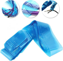 LEAYOKA Tattoo Clip Cord Covers - 125PCS Tattoo Clip Cord Sleeves Tattoo Clip Cord Bags Disposable Hook Line Protective Bags for Tattoo Accessories (Blue)