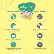 Jumble Dream Wooden Busy Board for Toddlers - Montessori Sensory Activity Board - Educational & Fidget Board with Locks, Spinners & More - Travel Toy for Autism & ADHD - Baby Busy Board for Ages 1-4