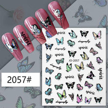 JMEOWIO 12 Sheets Spring Flower Nail Art Stickers Decals Self-Adhesive Summer Floral Nail Supplies Nail Art Design Decoration Accessories