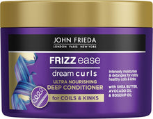 John Frieda Frizz Ease Dream Curls Ultra Nourishing Deep Conditioner 230ml, Conditioner for Curly Hair, Anti-Frizz Hair Mask