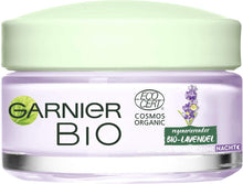 Garnier Night Cream, Regenerating Organic Lavender, with Lavender and Jojoba Oil for Sensitive Skin, with Organic Ingredients, Natural Cosmetic, Anti-Wrinkles, Garnier Bio, 50 ml