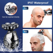 Head Shaver for Men 7 Head, Rechargeable Rotary Shavers, 5-in-1 Electric Razor for Bald Men with Replacement Blade,7D Electric Razor with LED Display, Waterproof Shaver,Wet/Dry Detachable Head Shaver