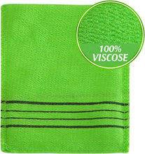 Korean Italy Towel Exfoliating Bath Washcloth 4 Pcs (Green)