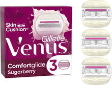 Gillette Venus ComfortGlide Sugarberry Razor Blades Women, Pack of 3 Refills, Lubrastrip with A Touch of Vitamin E and a Touch of Olay Moisture