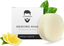 La Barbiera Solid Shaving Soap  60g Refill Puck  Vegan and Plastic Free (Fresh Lemon)