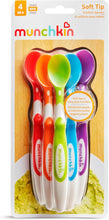 Munchkin Soft Tip Toddler & Baby Spoons, Baby Weaning Spoons Set with Ergonomic Handles, Dishwasher Safe Plastic Cutlery, BPA Free Baby Feeding Spoons & Dessert Spoons for Babies - Pack of 6