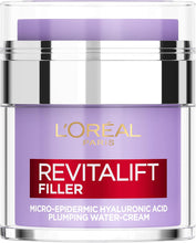 L'Oreal Paris Revitalift Filler Plumping Water-Cream with Micro-Epidermic Hyaluronic Acid, Multi-Layer Skin Hydration, Smooths and Re-Plumps Wrinklesm, 50 ml