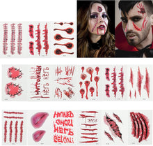 350Pcs Halloween Temporary Tattoos, KissDate 60sheet Waterproof Tattoo Stickers Makeup Props Sticker with Horror Fake Halloween Temporary Tattoos for Cosplay, Zombie Party