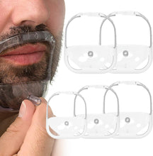 Goatee Shaving Template for Men with 5 Different Sizes, Beard Guide Shaper with Comb, Beard Shaping & Styling Template Perfect for Hairline Line-up, Edging, Stencil for Trimming, Mustache, Goatee