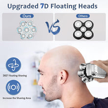 Head Shavers for Bald Men, 7D Magnetic Detachable Head Shaver Waterproof, Electric Men's Rotary Razor LED Display Grooming Kit and Wet/Dry Rechargeable Shaver with Beard Trimmer Nose Hair Clipper