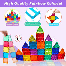 Magnetic Tiles Toys Ages 3-8 Boys Girls Gift Kids Magnetic Building Blocks Set Toys for Toddlers Creativity Gifts Toys for 3 4 5 6 7 8+ Year Old Girls Boys Christmas Birthday-34pcs