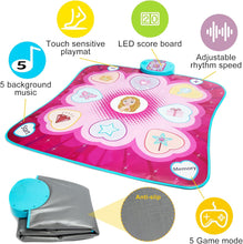 Dance Mat Toys for Girls - Music Play Mat 5 Play Modes 3 Challenge Levels Adjustable Volume & LED Lights, Musical Dance Game Pad Toy Christmas Birthday Gifts for 3 4 5 6 7 8 9+ Years Old Girls