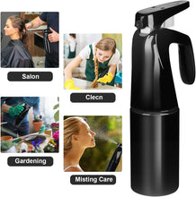 Continuous Hair Plant Mister Spray Bottle, 200ml Refillable Fine Mist Sprayer Bottle, Ultra Fine Continuous Water Mister For Salon, Gardening, Plants & Skin Care, Black