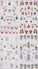 JMEOWIO 3D Embossed Christmas Nail Art Stickers Decals Self-Adhesive 5D Cute Snowman Snowflake Xmas Winter Holiday Nail Supplies Nail Art Design Decoration Accessories 4 Sheets