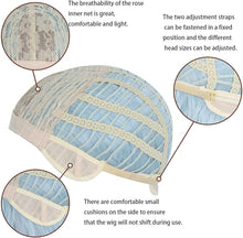 Mcoser Long Wavy Green Wigs with Bangs Long Wavy Curly Wigs for Women Synthetic Hair Heat Resistant Fiber Wig Harajuku Style Cosplay Wig Costume Party Halloween Daily Use (Light Green)