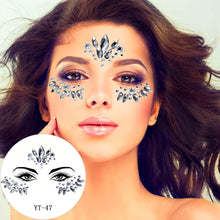 luoshaPUCY Face Gems Glitter, 3 Pcs Face Glitter Festival Face Stickers Set, Crystal Face Glitter Rhinestone Eyes Body Temporary Tattoo Face for Women Girls Festival Party