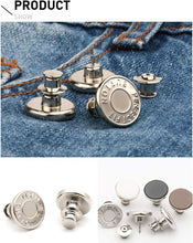 6 Pcs Buttons for Jeans,Adjustable Jean Button Pins,Pant Waist Tightener,No Sew and No Tools Instant Jean Button Pins for Pants, Simple Installation, Reusable and Adjustable (Style 1)