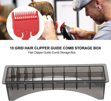 Guide Comb Storage Case, Hair Clipper Guide Comb Container, 10 Grid Electric Hair Clipper Limit Comb Organizer Guide Comb Storage Case for Hair Clipper Guard Case Holder Barber