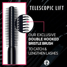 L'Oral Paris Telescopic Mascara, Long-Lasting 36H Lift, Visible Lash Length Up to +5mm, No Clumping & No Smudging & No Flaking, Telescopic Lift, Black