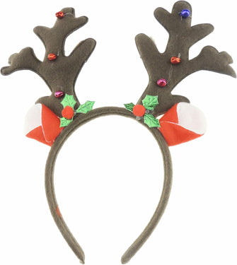 Glamour Girlz Unisex Womens Mens Festive Christmas Nativity Costume Outfit Party Headband Hair Hoop Alice Band Hairband Deeley Springs Bopper Deer Antler Ears