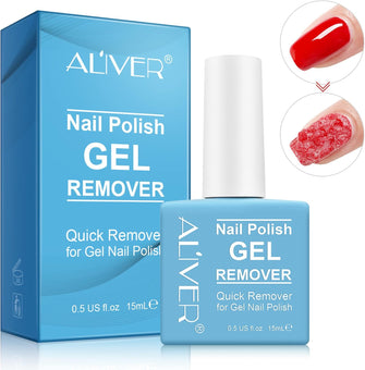 Gel Nail Polish Remover 15ml, Professional Nail Varnish Remover, Easily & Quickly Remove Soak Off Gel Polish, Doesn't Hurt Nails, for UV Plastic Nails, Acrylic Nails, Natural Nails