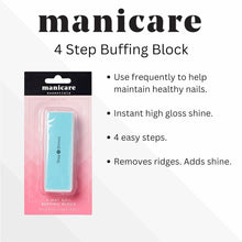 Manicare 4 Way Buffing Block For Nails, Removes Ridges And Creates An Instant High Gloss Shine, Easy To Use Manicure Tool For Shaping, Smoothing and Polishing Nails