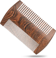 H&S Wooden Beard Comb Anti Static Moustache Pocket Comb Wood Coffee Sandalwood for Men