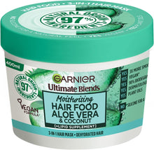 Garnier Ultimate Blends Hair Food, Aloe Vera 3-in-1 Normal Hair Mask Treatment, 390 Ml