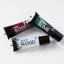 Moon Glow - 10ml Halloween Multipack - 2x Fake Blood, 2x Green Slime, 2x Ghost Blood. Perfect for Halloween, Vampire, Zombie Dress up Special FX Makeup with applicator