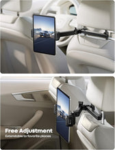 Lamicall Car Headrest Tablet Mount - [Aluminium Arm] 2024 Adjustable Car Tablet Holder, 360 Rotating Backseat Mount for Kids, for 2024 iPad Pro 13, Air 6, Mini, Tab, Phones, 4.7-13 Device - Black