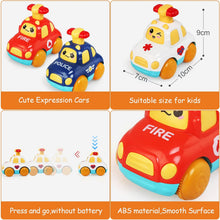LEADSTAR Baby Toy Cars,Cartoon Wind up Cars for 1 Year Old Boy Gifts Press and Go Toddler Toy Cars for Toddlers 1-3 Baby Toys 12-18 Months Gifts for 1 2 3 Year Old Boys Girls