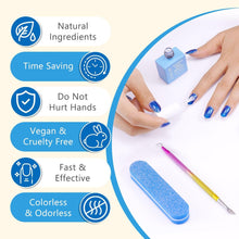 Gel Nail Polish Remover 15ml with Nail File & Nail Polish Scraper, Professional Gel Remover for Nails, Easily & Quickly Remove Nail Polish in 3-5 Minutes, Doesn't Hurt Nails