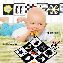 Jiosdo Black and White High Contrast Baby Toys 0-3 Months for Newborn, Sensory Toys for Babies Soft Book, Baby Book for Early Education, Infant Tummy Time Toys 0 6 Months Baby Gifts (3 Pcs)