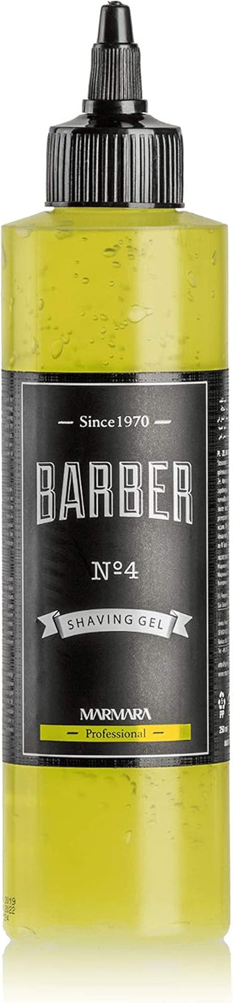 Marmara Barber Shaving Gel Men 250ml Shaving Gel Transparent Men Shaving Men's Non-Foaming Precise Shaving of Beard Contours with Any Razor Razor Men's Usable (Shaving Gel No.4)