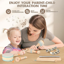 Kids Musical Instruments Baby Musical Instrument Toddler Toys Wooden Toys Baby Maracas Percussion Instruments Musical Toys Sensory Toys for Boys Girls Gift