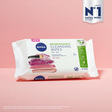 NIVEA Biodegradable Cleansing Wipes Dry Skin (40 sheets), Biodegradable Wipes made from 100% Plant Fibres, Make-Up Wipes, Face Wipes Makeup Remover