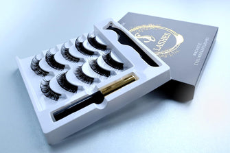 Magnetic Eyelashes Russian Volume Extension Look Strip Eyelashes 5Pairs 3D Magnetic Eyeliner and Lashes Kit !