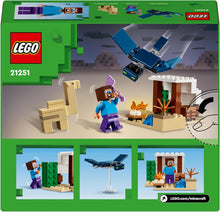 LEGO Minecraft Steve's Desert Expedition Building Toys for 6 Plus Year Old Kids, Boys and Girls, Biome Gaming Set with House, Toy Animal and Figures, Gift for Gamers 21251