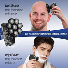 Head Shaver for Bald Men, zerotop 5-in-1 Electric 8D Bald Head Shaver Cordless USB Rechargeable Bald Head Razor IPX6 Waterproof Wet  Dry Rotary Shaver Grooming Kit with Beard Clippers Nose Trimmer